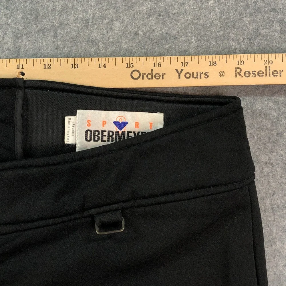 Obermeyer Sport Mens Ski Pants 38 Black Snow Condor Nylon Wool Blend Stretch